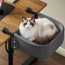 Cat Desk Bed for Large Cats 50 lbs Heavy Duty Cat Bed for Desk Attachment wit...