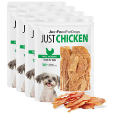 JustFoodForDogs Chicken Breast Treats 2.5 oz 4 Pack High Protein Dog Snack