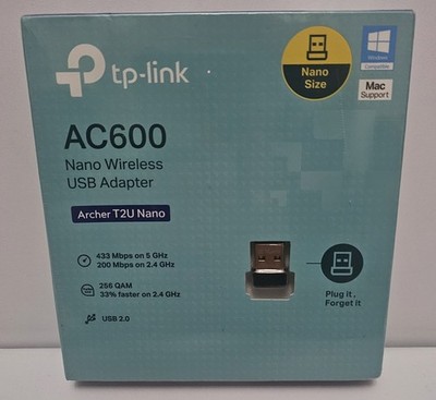 TP-Link Archer T2UB Nano AC600 WLAN Bluetooth 4.2 USB Adapter Neu Versiegelt cb1