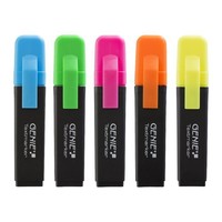 Genie Textmarker Set 5 Farben Keilspitze Marker 1-5Mm Gelb Orange Pink Blau GrüN
