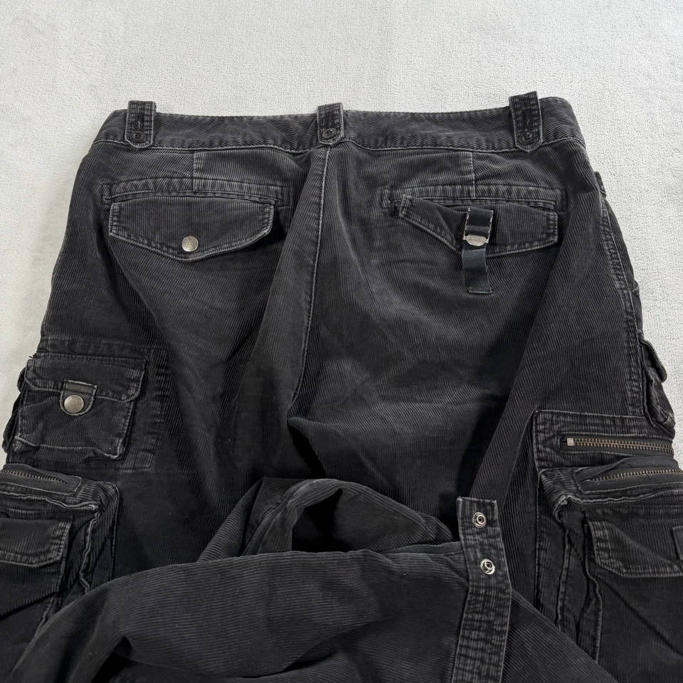 Pantalones cargo Polo Ralph Lauren 36x34 paracaidista militar negro gris holgados de colección Foto 3 de 4