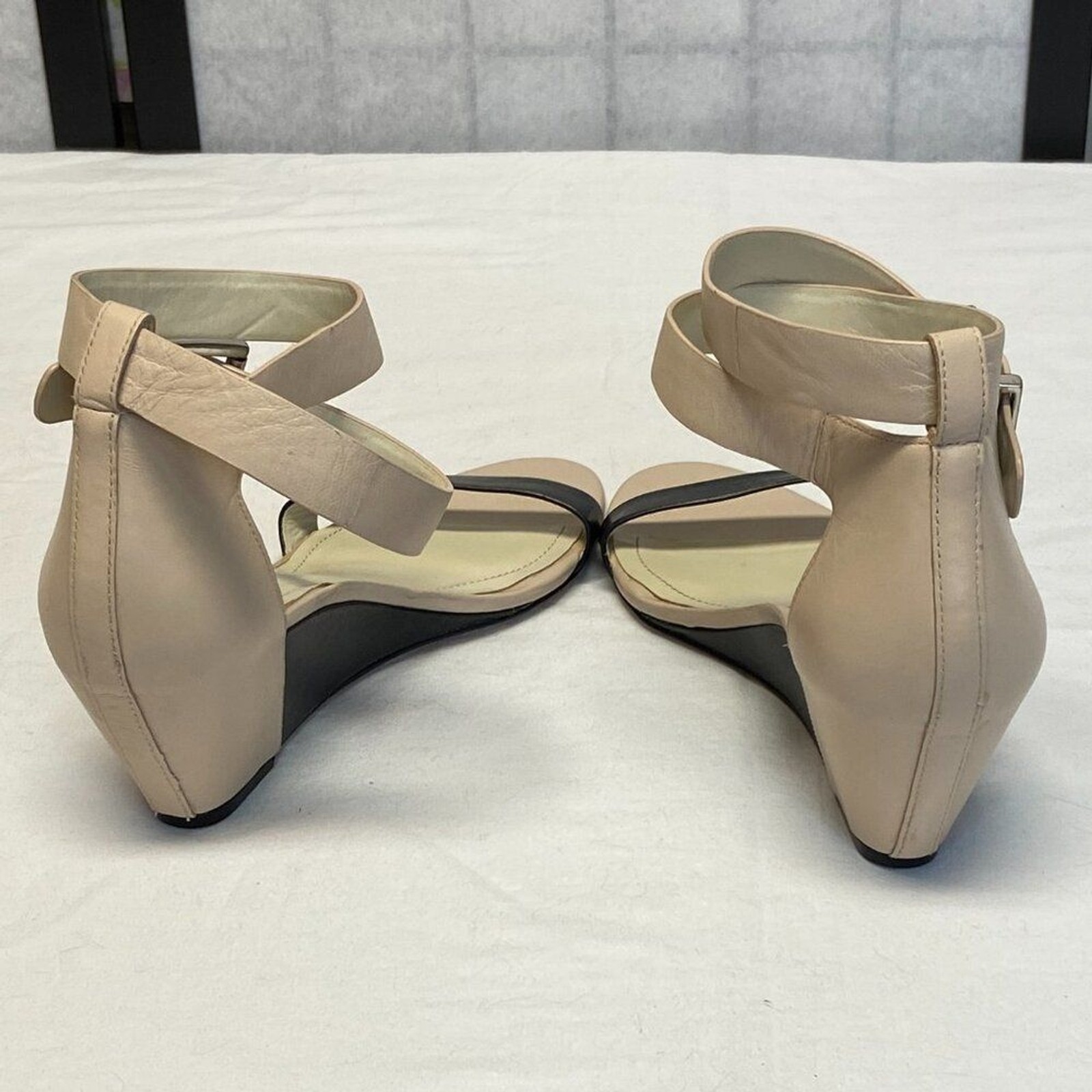 BCBGeneration Low Wedge Ankle Wrap Strap Leather … - image 7