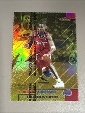 2000 Topps Finest w/ Coating Gold Refractor #161 Derek Anderson Clippers 043/100