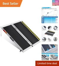 Aluminum 3FT Folding Wheelchair Ramp - Safe Transition for Home and Outdoors