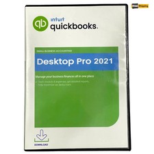 Quick Books Desktop Pro 2021 DVD Lifetime License Windows 1 Users.