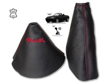 Schaltsack & Handbremsmanchette Fur Mazda MX5 MK3 05-09 Leder "Miata" Rot
