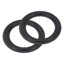 2 Pcs 4 Inch Foam Speaker Edge Surround Rings 66x99mm IDxOD Dark Gray