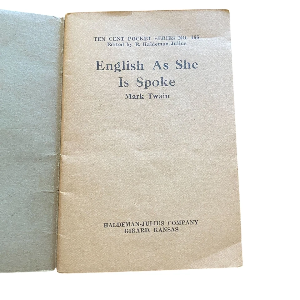 English As She Is Spoke By Mark Twain Peoples Pocket Series No. 166 - Image 3 of 4