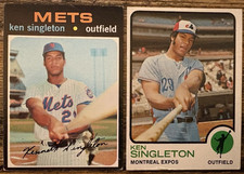 KEN SINGLETON Topps RC LOT! 1971 #16 1973 #232 Mets ROOKIE! Expos Orioles EX+