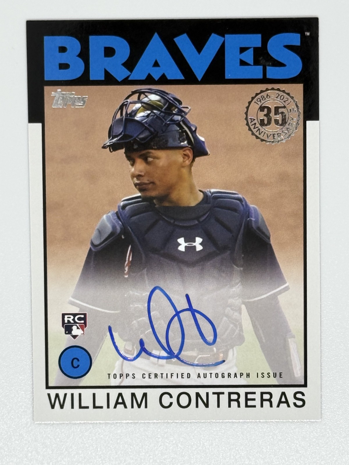 WILLIAM CONTRERAS 2021 Topps 1986 RC On Card AUTO Autograph