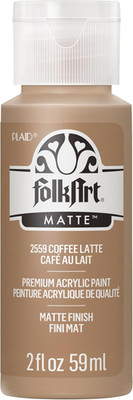 Folkart Acrylic Paint in Assorted Colors (2 Oz), 2559, Coffee Latte
