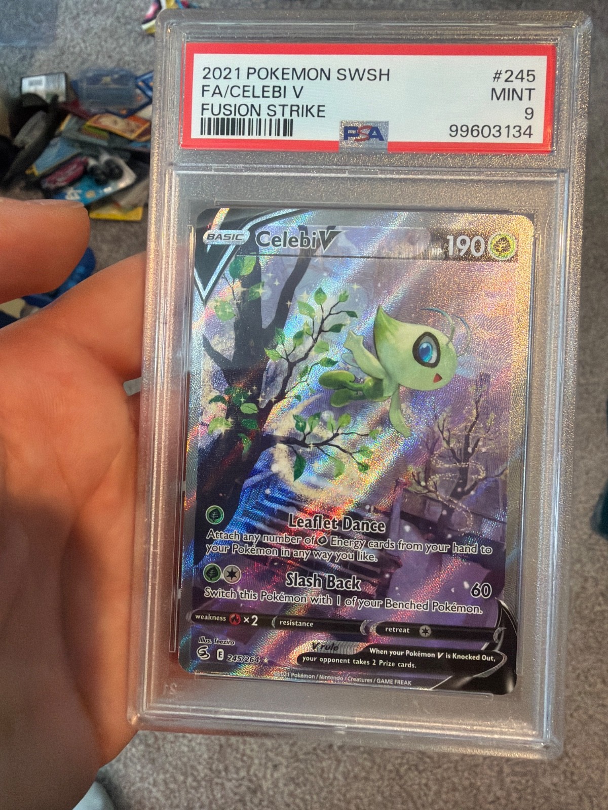 Celebi V 2021 Sword & Shield: Fusion Strike #245/264 Holo (Alternate Full Art) Price Guide - Sports Card Investor Celebi V 2021 Sword & Shield: Fusion Strike #245/264 Holo (Alternate Full Art) Price Guide - Sports Card Investor