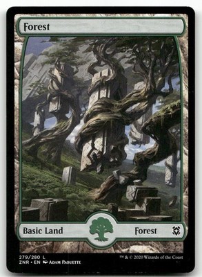Forest (279) - Full Art #279 (NM) Zendikar Rising ZNR Magic MTG