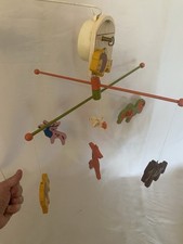 IRMI M818 "Safari" Wood Nursery Crib Mobile Hand-painted COMPLETE and VINTAGE