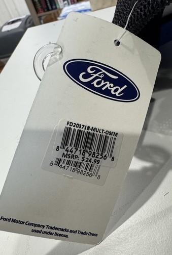 Ford Trucker Snapback Hat "Built Ford Tough" Trucker Cap White Black Blue NWT - Picture 5 of 6