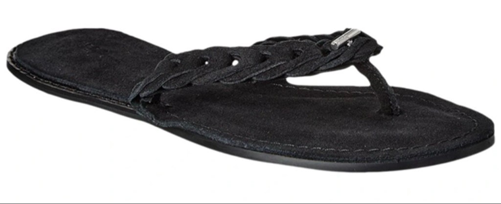 NWT Rag & Bone Melrose Black Suede Braided Thong Sandals Size 9.5 Sold Out Style