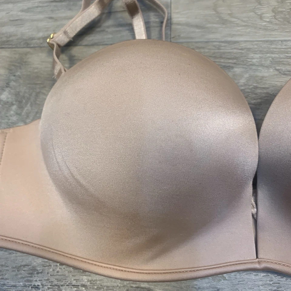 Бюстгальтер Victoria Secret Satin Bombshell Multi-way цвет Nude Tan размер 34 AA - Изображение 3 из 4