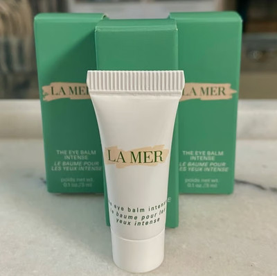 3 LA MER THE EYE BALM INTENSE TRAVEL SIZE SAMPLE (0.1OZ/3ML) EACH