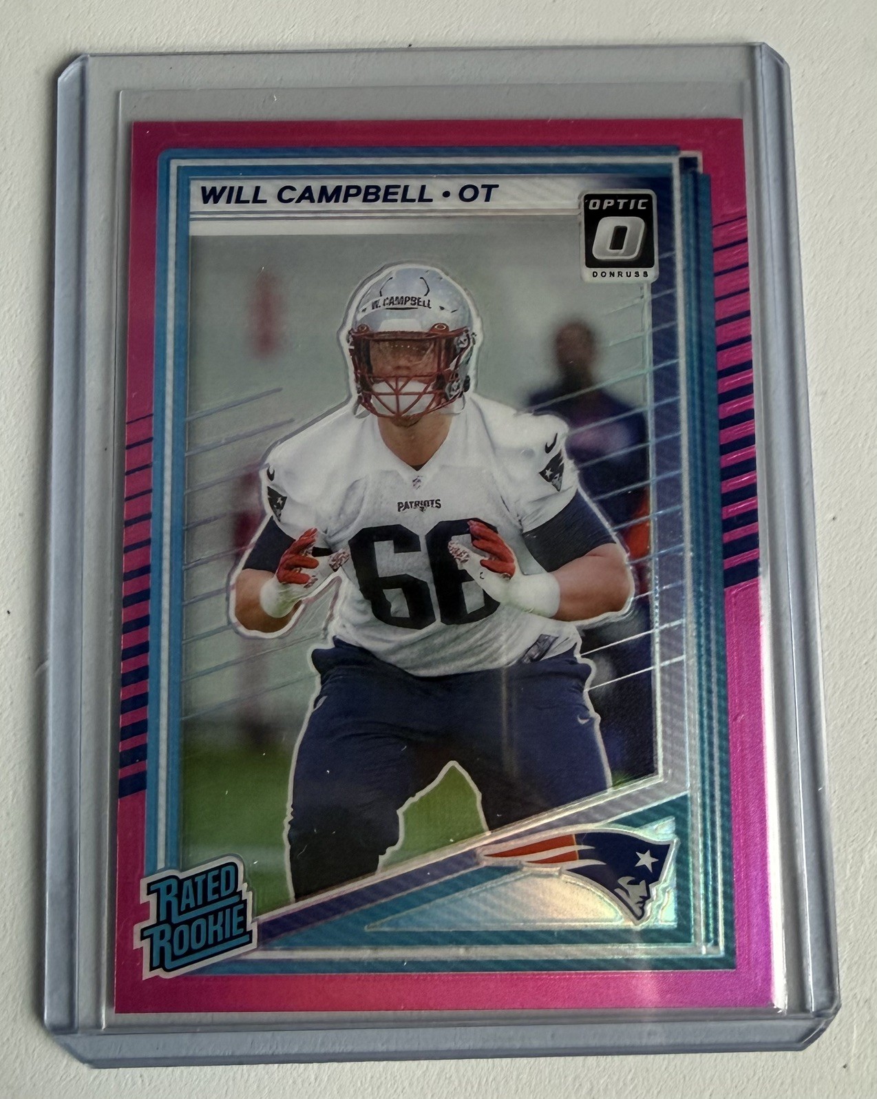 Will Campbell #345 2025 Panini Donruss Rated Rookie Optic Preview Pink Prizm