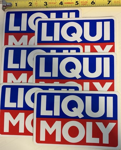 6 LIQUI MOLY RACING DECAL STICKER FUEL PETRO OIL ADDITIVE TOOLBOX F1 GERMANY