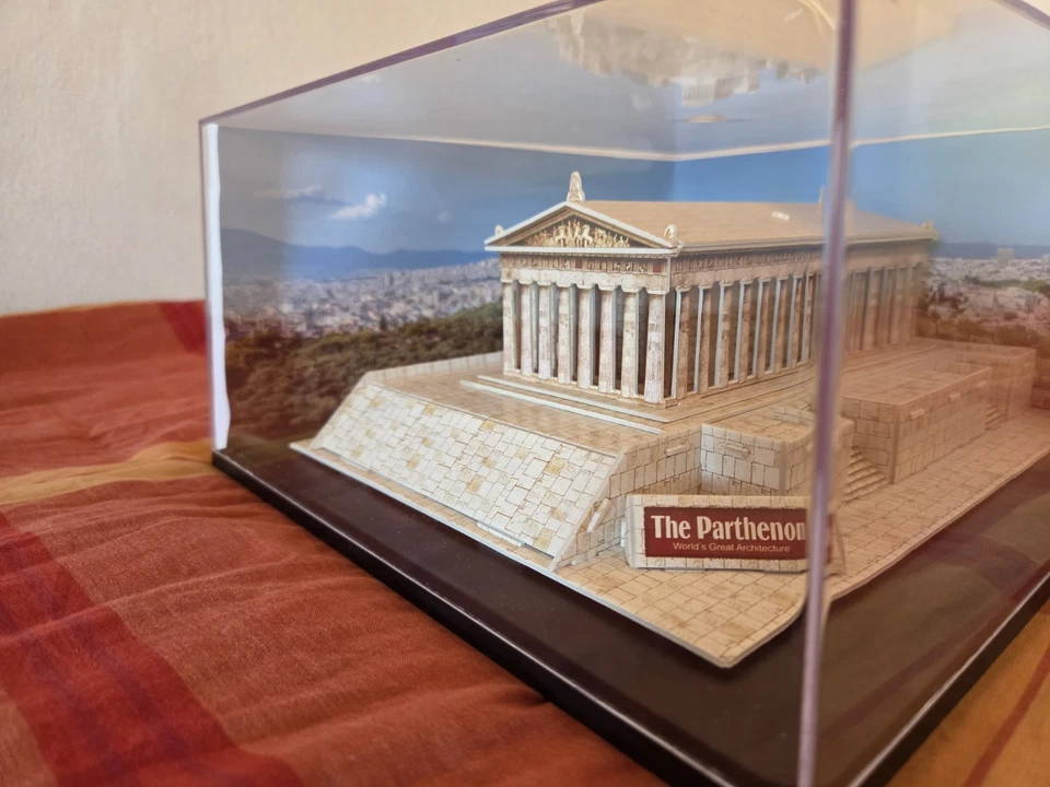 Puzzle 3D Diorama Storico Partenone Grecia Antica Acropoli Teca da Esposizione - Immagine 3 di 4