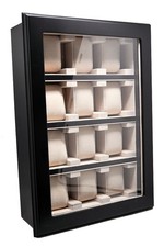 Uhrenvitrine Wandvitrine für 12 Uhren schwarz Schaukasten Aufbewahrungsbox NEU