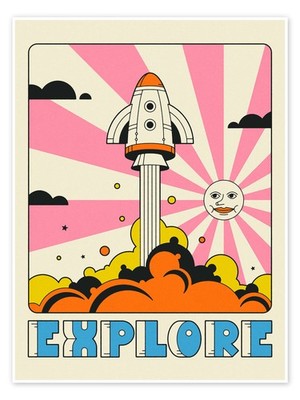 Poster Explore - Jazzberry Blue