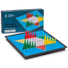 YMI Magnetic Chinese Checkers Halma Travel Set, 9.8"