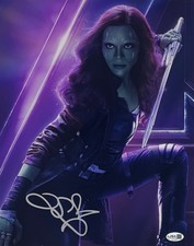 Zoe Saldana Guardians of the Galaxy Signed Autograph 11x14 Photo Gamora JSA COA