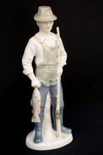 Gräfenthal  Porzellanfigur Angler Fischer