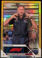 2023 Topps Chrome Formula 1 F1 Christian Horner Oracle Red Bull Gold 15/50 #93