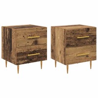 Nachttisch Aus Altholz 40X35X47,5 Cm Massivholz 2Er Set