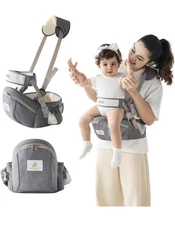 Baby Carrier-with Adjustable Strap Huge Storage Baby Waist Stool Enhanced Lumbar