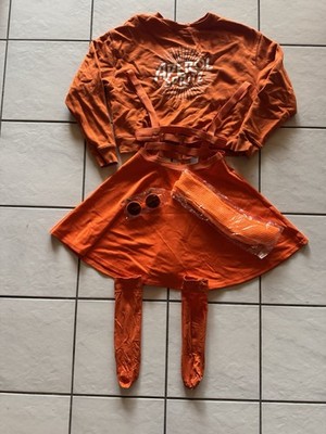 Aperol Spritz Faschingskostüm M Damen Teilweise Neu Orange Sonnen Brille Rock