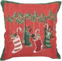 Clayre & Eef KG023.144 Kissen GefüLlt Rot GrüN 44X44X4 Cm