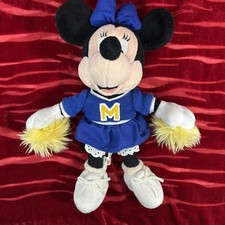 Vintage Walt Disney World Minnie Mouse Blue Cheerleader Uniform Plush Stuffy