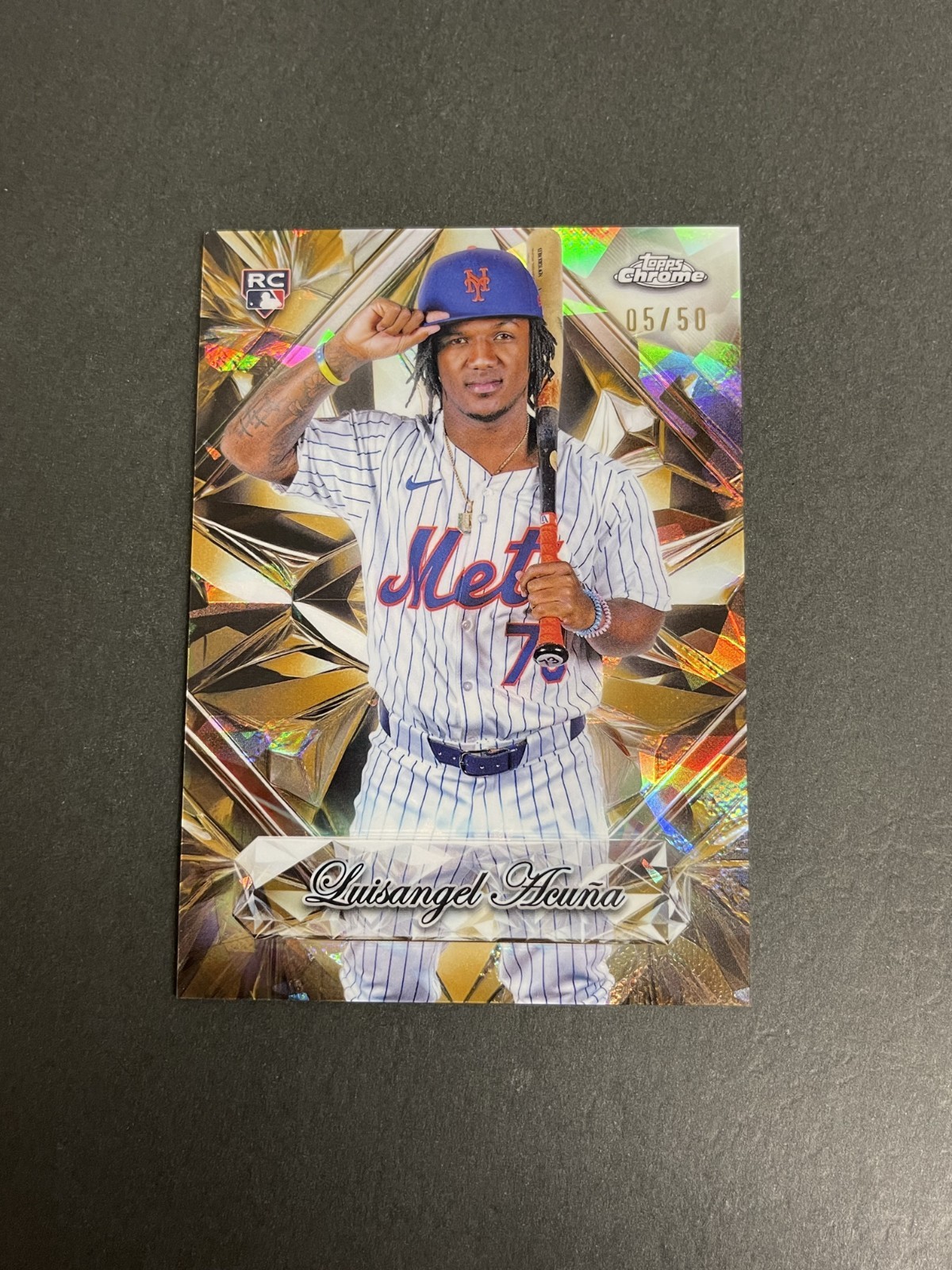 2025 TOPPS CHROME SAPPHIRE SELECTIONS GOLD LUISANGEL ACUNA ROOKIE RC 5/50