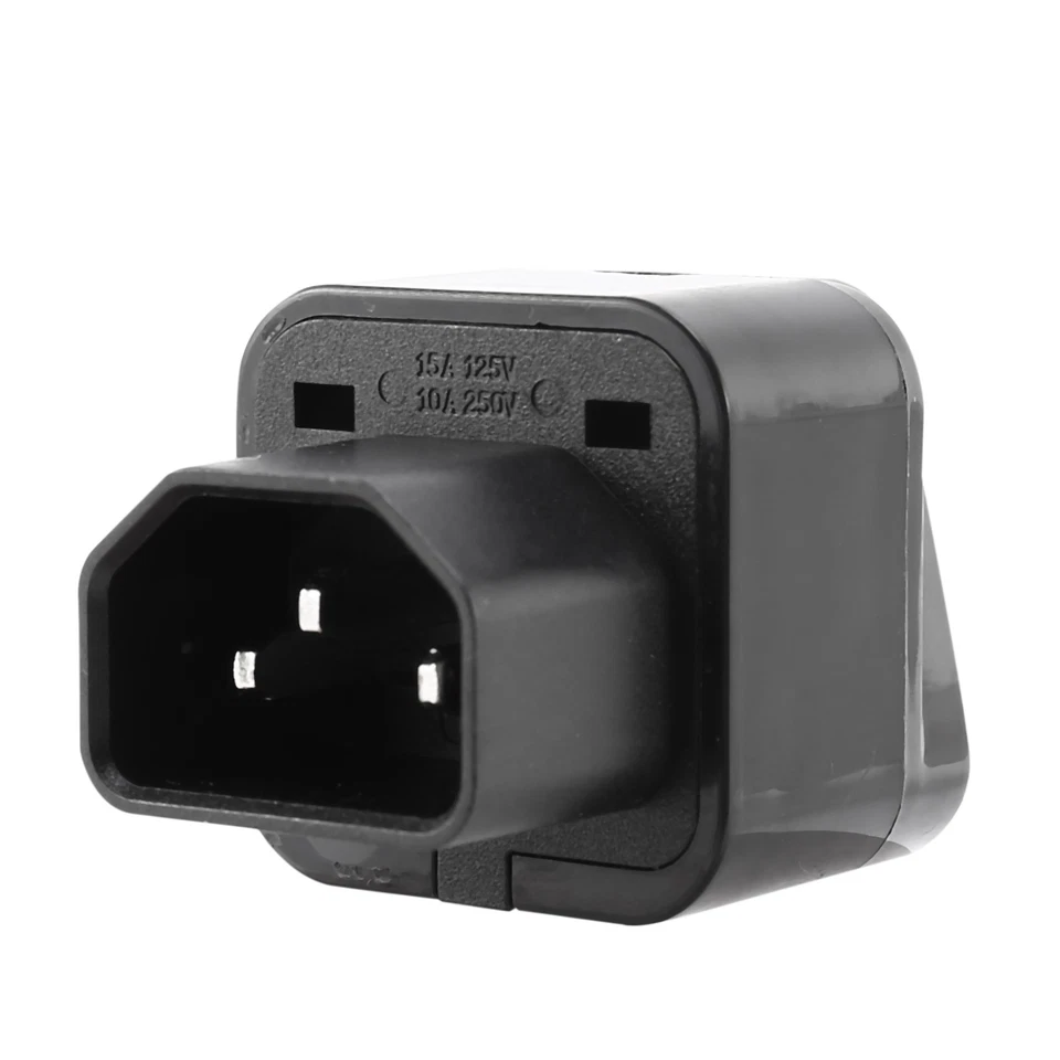 IEC 320 C14 to universal Female Adapter AC Plug Connector, Black S5V28421 - Image 2 of 4