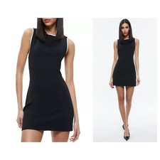 ALICE + OLIVIA Edris Contrast-Trim Sleeveless Minidress