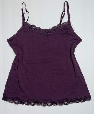 Elle Womens Y2K Lace Trim Babydoll Cami Top Size S Fairy Preppy Elena Gilbert