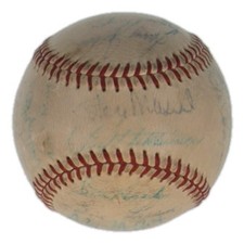 1958 St. Louis Cardinals | ONL Baseball Signed (JSA) by (25) with Stan Musial, S