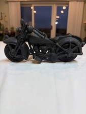 RARA MOTO TAIWAN LARGE 9 IN GHISA CON AUTO LATERALE REPLICA HARLEY BICI D'EPOCA