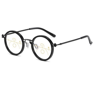 Progressive Multifokal Lesebrille Damen Herren Rund Gleitsichtbrille Blaulich...