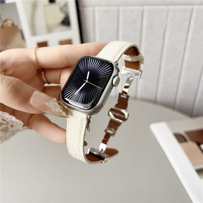 Damen Leder Armband für Apple Watch 11 10 9 8 7 6 5 4 SE 3 2 40/44/41/45/42/46mm