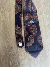 Stafford Neck Tie Adult Mens Navy And Red Paisley 100% Silk USA Made