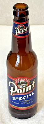 1990's Paper Label-Stevens Point Brew -Wisconsin-12 oz-Amber Glass Beer Bottle