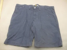 Carhartt Size 46 Mens Blue Cotton Pocket Durable Canvas Work Utility Shorts 753