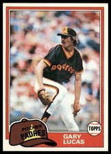 1981 Topps #436 Gary Lucas RC Rookie San Diego Padres Baseball Card VG EX. rookie card picture