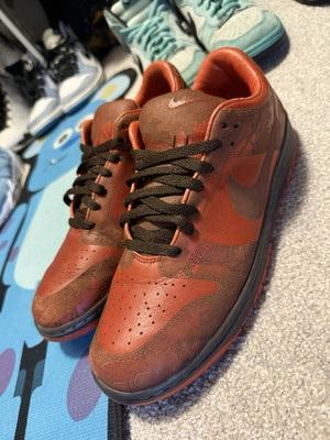 Size 10 - Nike Dunk Low - 1 Piece Pumpkin Spice Orange - 311611-821 2005 