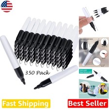 350 Mini Permanent Markers Black Ink Waterproof Fade-Resistant Fine Tip